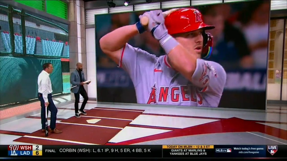 Mike Trout has always hammered pitches in the lower quadrant of the zone 💥 #MLBCentral | Chris Young | Mark DeRosa