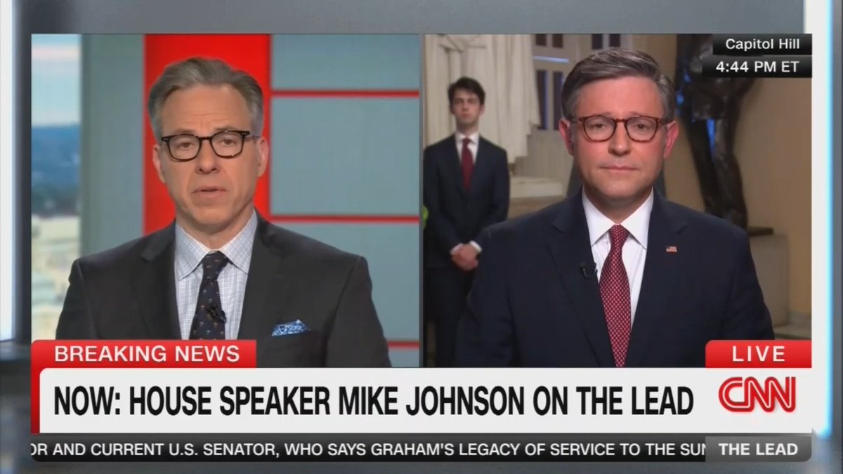 Tapper: If Trump wins and you keep the majority, will you bring the national abortion ban up for a vote? Johnson: I don't even know what you're talking about Tapper: The Life at Conception Act bans abortion nationwide, you are a cosponsor of that