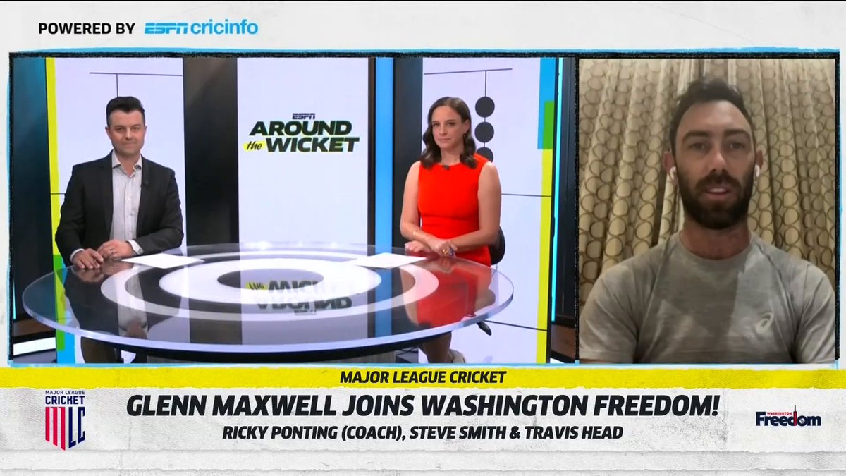 The Big Show is heading to the US! Glenn Maxwell has announced that he is joining the Washington Freedom in Major League Cricket! He will join fellow Aussies Steve Smith, Travis Head and be coached by the great Ricky Ponting! Watch Around the Wicket at 3:30pm for the details! 📺