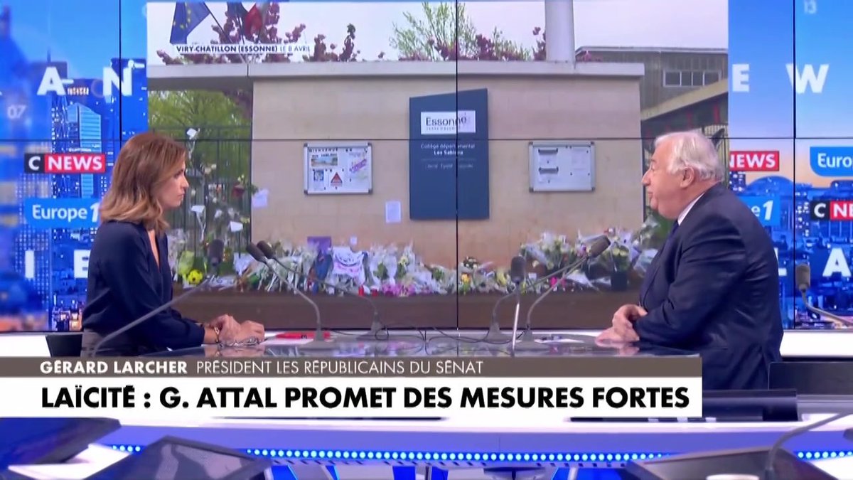 « Être à Viry-Châtillon pour le Premier ministre, c’est symboliser l’échec de la politique du président de la République depuis 7 ans », déclare Gérard Larcher, président les Républicains du Sénat #LaGrandeITW #Europe1