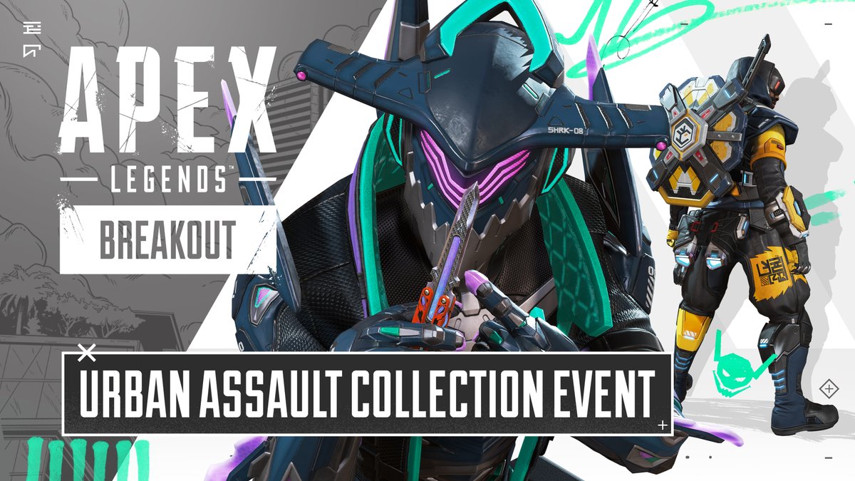 Three Strikes is back alongside an all-new tournament system in the Apex Rumble Beta. Climb the leaderboards, complete your Rewards Track, and unlock Octane’s Prestige Skin Apex Riptide! The Urban Assault Collection Event kicks off on April 23! 👉