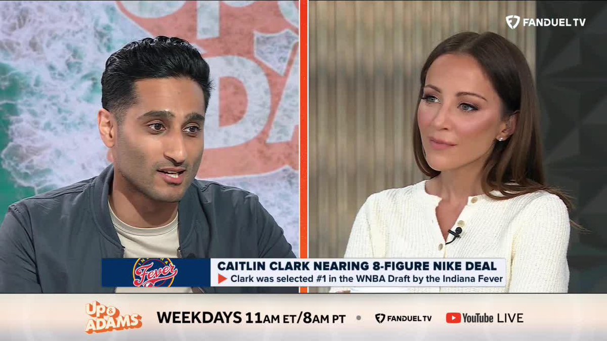 NBA insider Shams Charania says Caitlin Clark's Nike shoe deal is north of $20M 👀👏🔊 Kay Adams