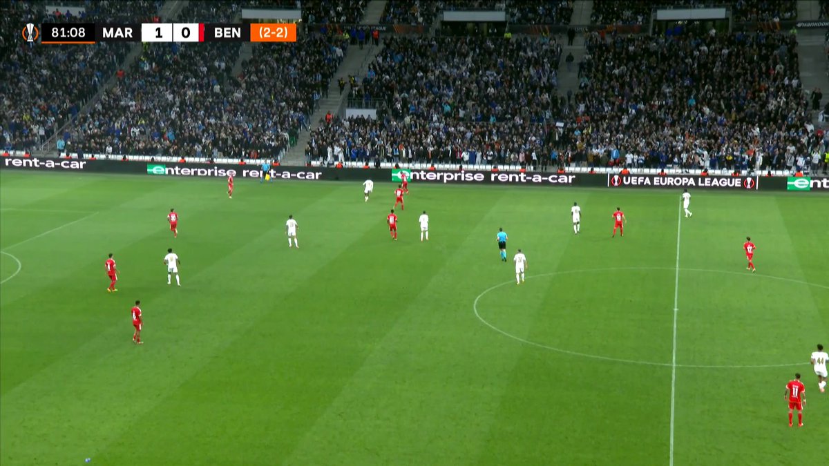 L'impressionnant "Aux Armes" au coeur du Vélodrome ! 🔵⚪️ Les frissons ... 🤩 #OMSLB | #UEL