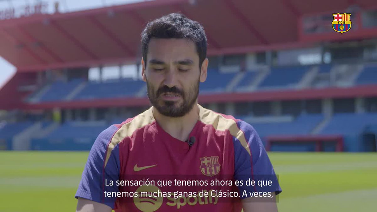 "Viene un partido enorme, de los más grandes del mundo. Tenemos muchas ganas." "Es un privilegio jugar #ElClásico, jugarlo para el Barça" "Lo que ha pasado contra el PSG, lo podemos usar como una motivación para la temporada que viene" 🗣️ 𝐈̇𝐥𝐤𝐚𝐲 𝐆𝐮̈𝐧𝐝𝐨𝐠̆𝐚𝐧