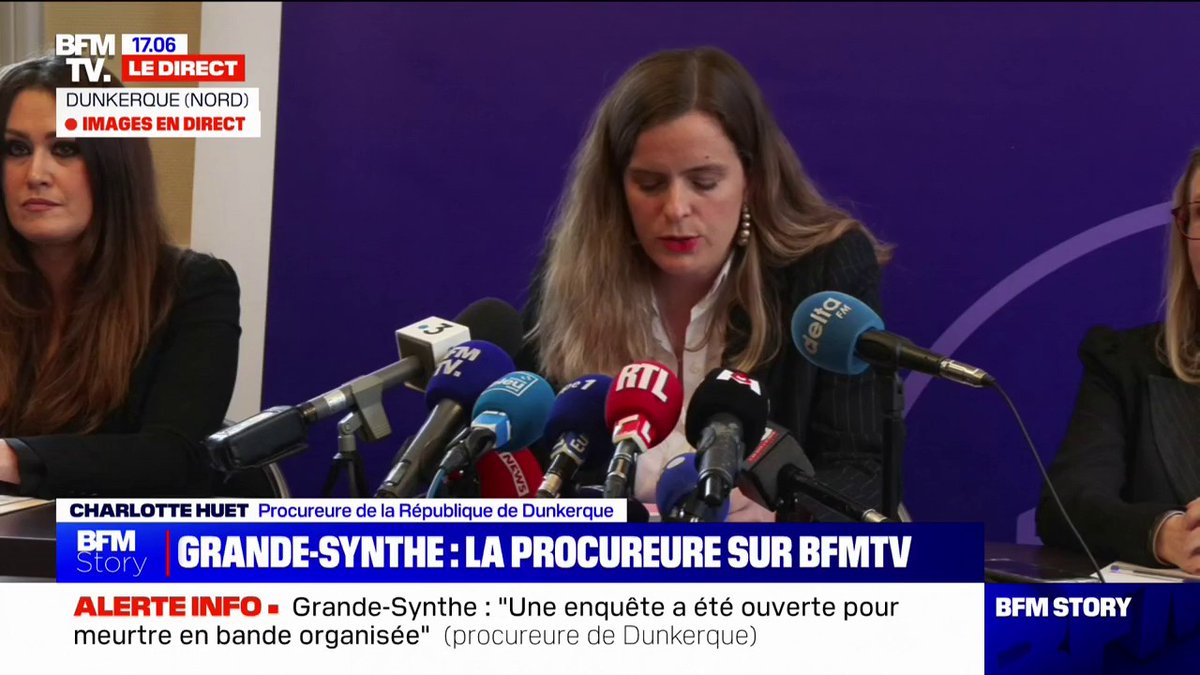 #GrandeSynthe : Les assassins présumés de #Philippe étaient connus pour des faits de violence, de dégradations et de vols en réunion, annonce la Procureure de la République de Dunkerque