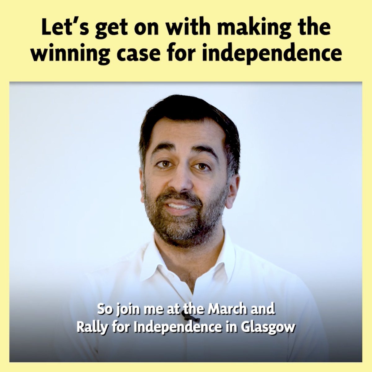 As First Minister and SNP leader my focus is on delivering for the people of Scotland. The SNP will roll up our sleeves and get on with not just making the case for independence, but winning it. Join me at the Believe in Scotland March and Rally for Independence tomorrow in Glasgow.