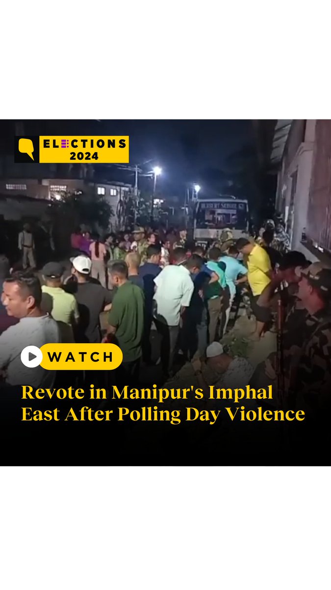 Voting continued till late in the evening in Imphal East, #Manipur, on 19 April 2024, after citizens demanded a revote. Multiple instances of violence and booth capturing were reported during the day in parts of Manipur.