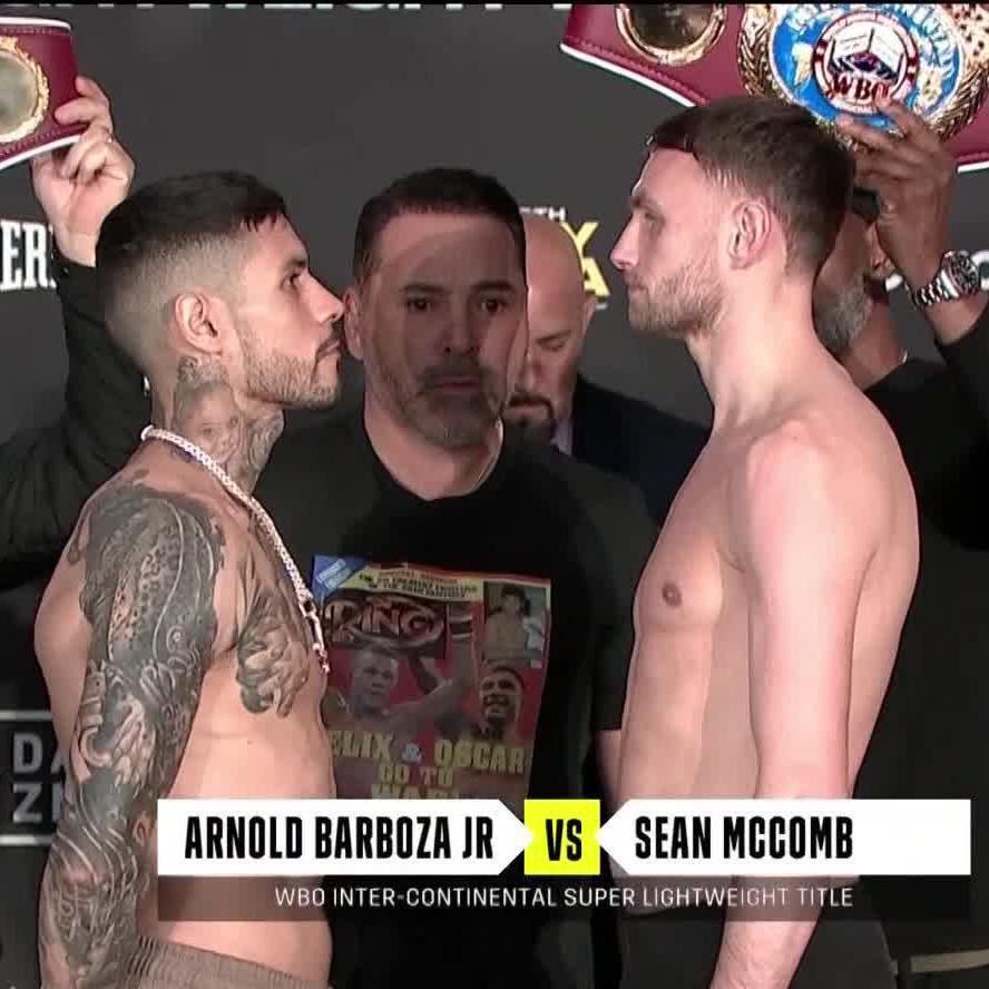 Who are you backing in this showdown at 140? ๐ค Arnold Barboza jr ๐ Sean McComb Watch the #HaneyGarcia weigh-in for free via the link in our bio ๐