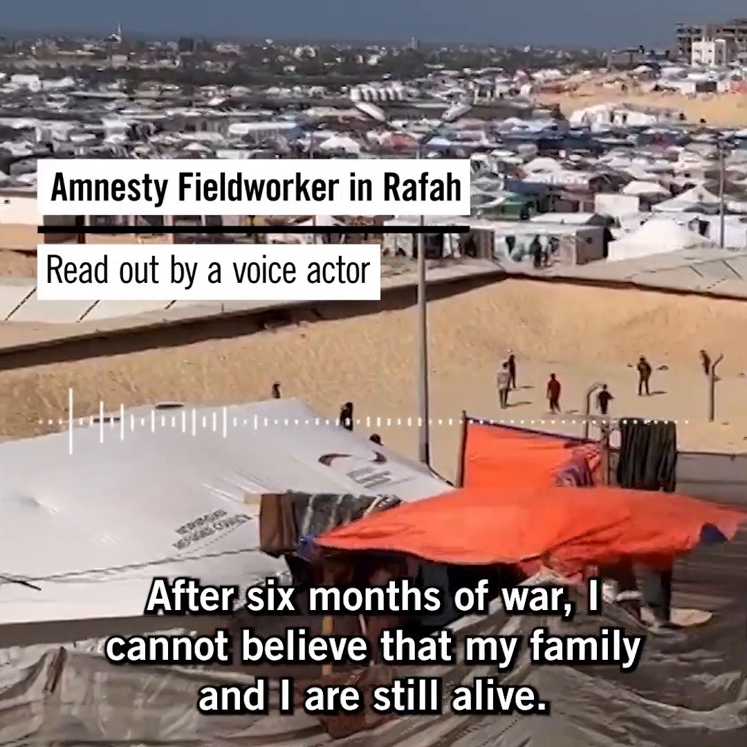 Like so many others, Amnesty International’s fieldworker in Gaza has spent several months displaced from his home in the southernmost governorate of Rafah, where more than a million people have sought safety from Israel’s relentless bombardment.