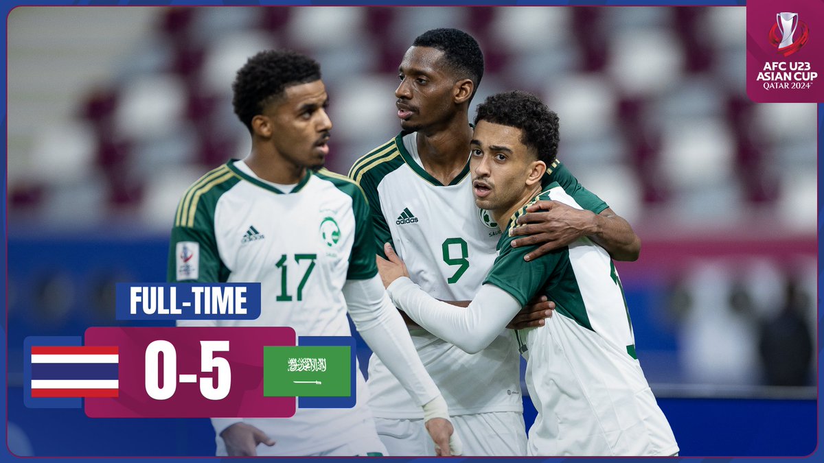 📽️ HIGHLIGHTS | 🇹🇭 Thailand 0️⃣-5️⃣ Saudi Arabia 🇸🇦 Saudi Arabia remain perfect and edge closer to their Knockout Stage berth! 📰 Match Report 🔗 #AFCU23 | #THAvKSA