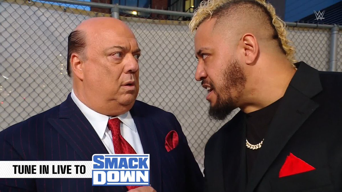 "Is Kevin Owens here?" 😤 Solo Sikoa is on a mission tonight and Paul Heyman is shook... #SmackDown