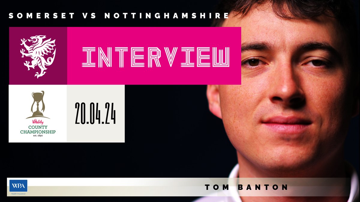 “I don’t think people realise how few red ball games I have played over the last three seasons. I know I have to work hard to make runs in the Championship" An excellent interview with Tom Banton after he scored 83 today for Somerset #SOMvNOTTS #WeAreSomerset WPA Health Insurance