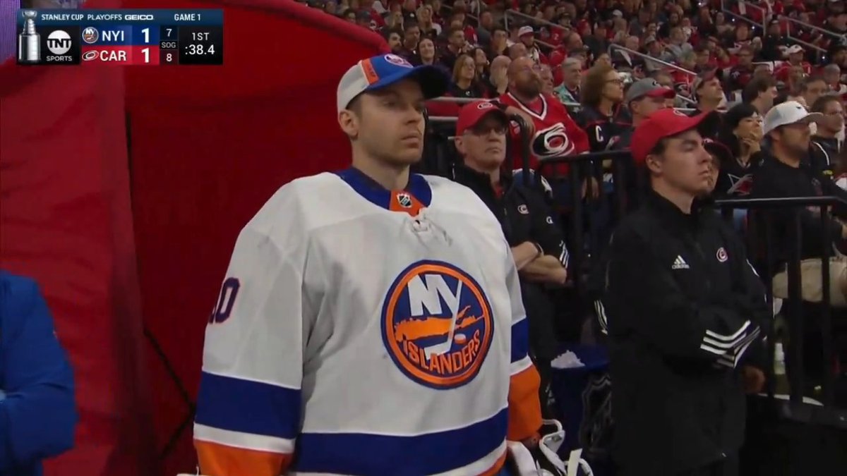 Nobody gave Islanders backup goalie Ilya Sorokin a chair to sit on 😭