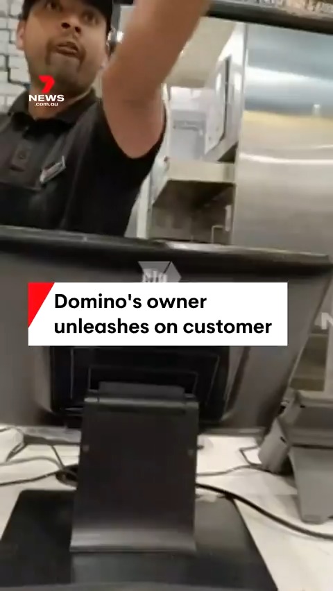 'I will f****** smash your face': A Domino’s store owner has been caught on camera unleashing on a Mount Gambier grandmother in a foul-mouthed tirade over a $12 pizza. What sparked the hot-headed reaction in 7NEWS Adelaide at 6pm. #7NEWS