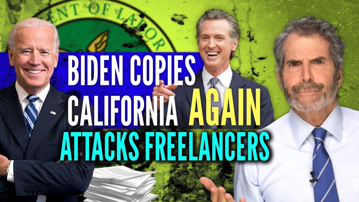 Remember California’s #AB5? It was meant to help freelancers. Instead, it killed their jobs. I thought politicians would learn from their terrible policy. But no! Now Biden is forcing the rest of America to be more like California: