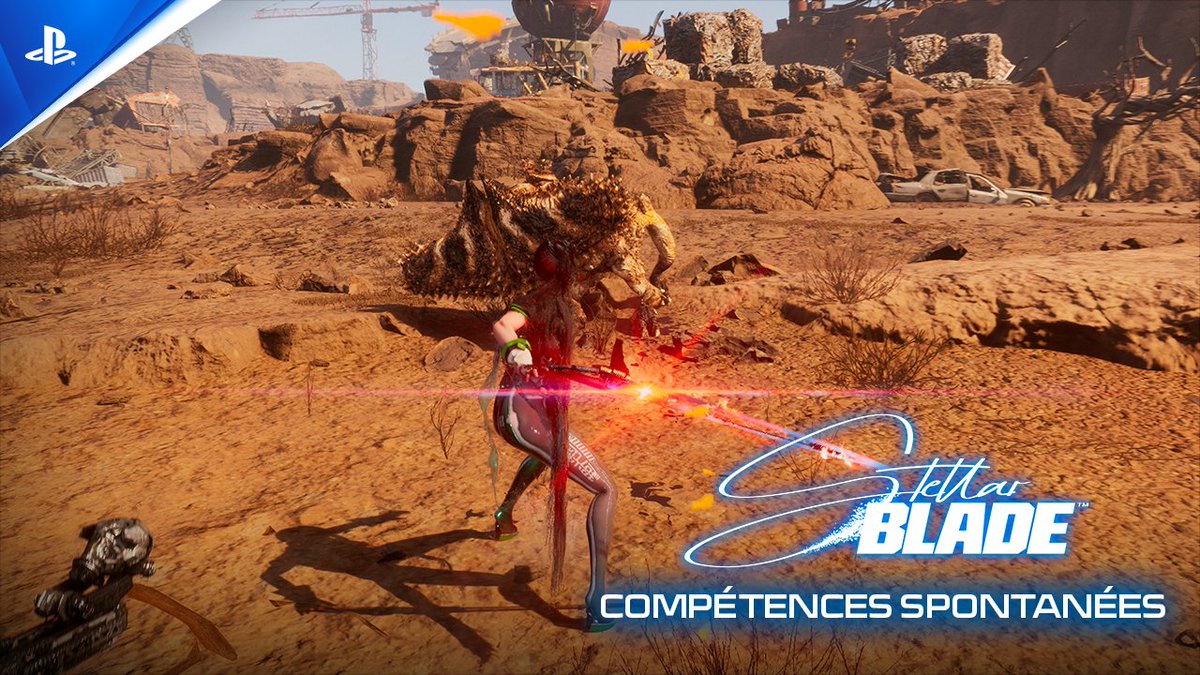 Dans #StellarBlade, l'énergie spontanée est chargée lors d'une esquive parfaite, d'une Éclipse ou d'une Répulsion réussie. Les compétences spontanées peuvent être utilisées avec de l'énergie spontanée chargée. ✨ J-5 avant la sortie du jeu ✨