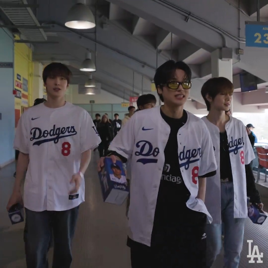 From the stage to Dodger Stadium. Thanks for stopping by, ATEEZ(에이티즈)!