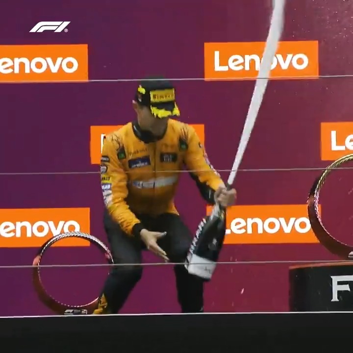 Lando is getting good at this! 😂 #F1 #ChineseGP McLaren Mastercard Formula 1 Team