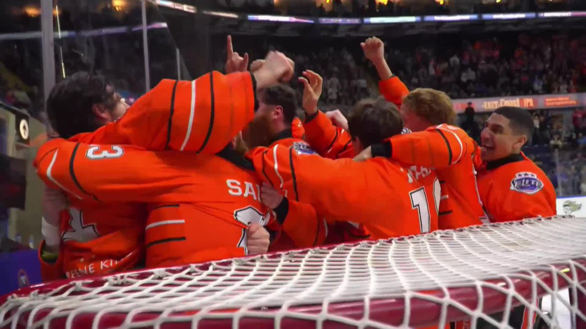 Grand slam for TriggerHub Sheffield Steelers 🍊 They beat Belfast Giants in the EIHL Playoff Final to end an amazing season 🏆🔥 #POFW24 | Elite Ice Hockey League | #EIHL