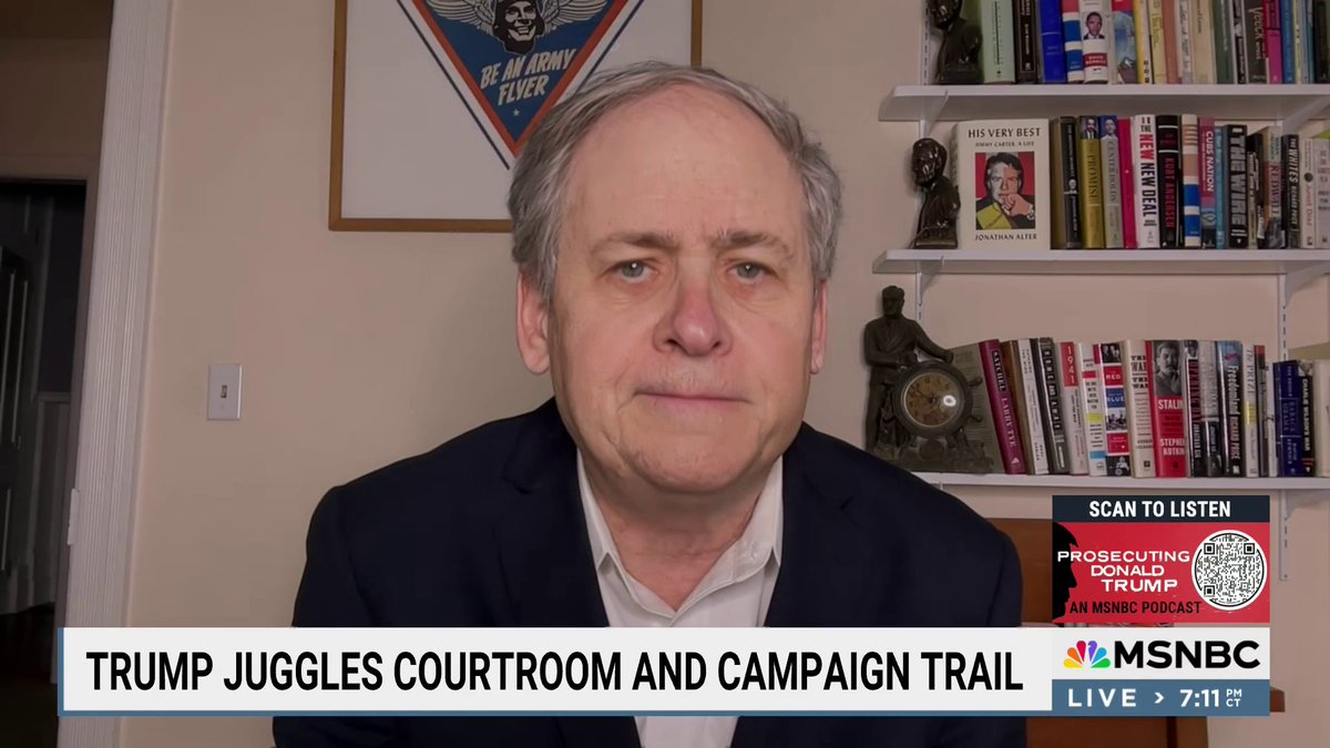 "I was in the courtroom. I saw him falling asleep... it makes it hard for him to call Joe Biden 'Sleepy Joe'. That nickname is out the window... it's not a good look for Trump." -Jonathan Alter