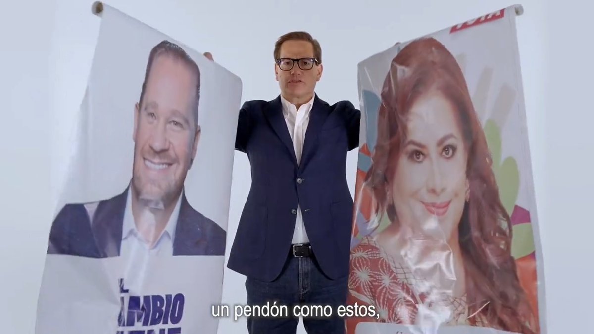 🚯🚰 Clara y Santiago han desperdiciado 455 millones de litros de agua en pendones con sus cara ⠀ 👉Por eso ni un voto a los candidatos basura. Mejor vota por un gobierno inteligente que no desperdicie el agua ni ensucie la ciudad. ✨
