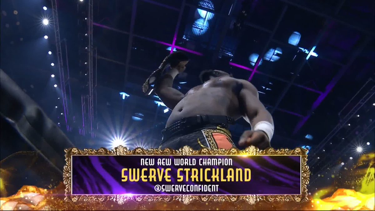 HE DID IT! Swerve Strickland is the NEW #AEW World Champion! Order #AEWDynasty on PPV right now! 🇺🇸: 🌐: Samoa Joe | Swerve Strickland