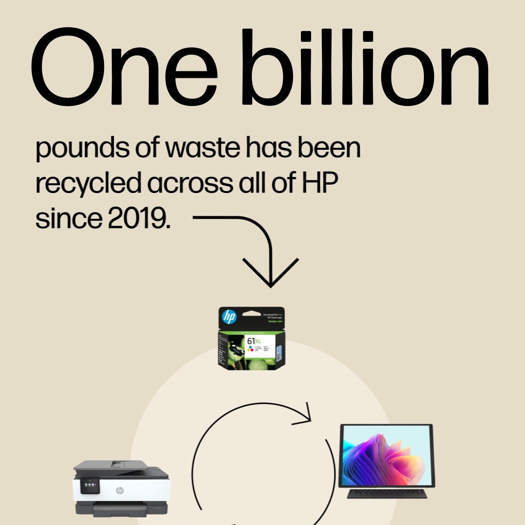 We’re on a mission to be the world's most sustainable & just technology company. Since 2019, we’ve recycled more than 1 billion pounds of waste, turning what was once discarded into something new. We’re proud to continue this journey on #EarthDay & every day.