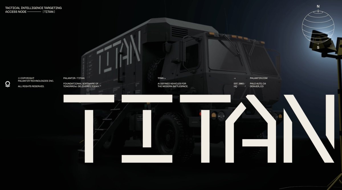 The first AI-defined vehicle - designed for tomorrow’s soldiers. Built by the new defense ecosystem. Led by Palantir. See the groundbreaking attributes of TITAN with a notional demo of our software solution.