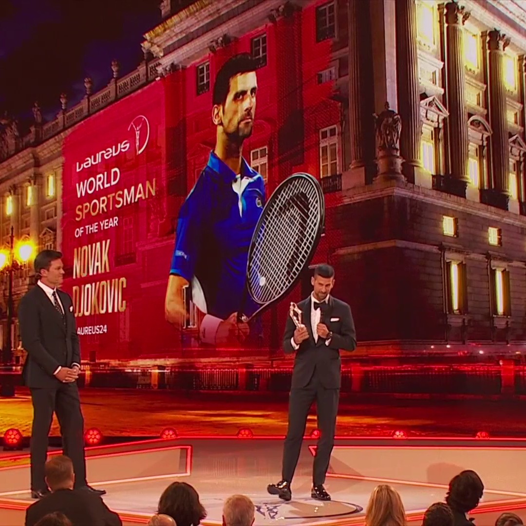 🇷🇸 Novak Djokovic wins the 2024 Laureus World Sportsman of the Year 🏆🐐 #Laureus24