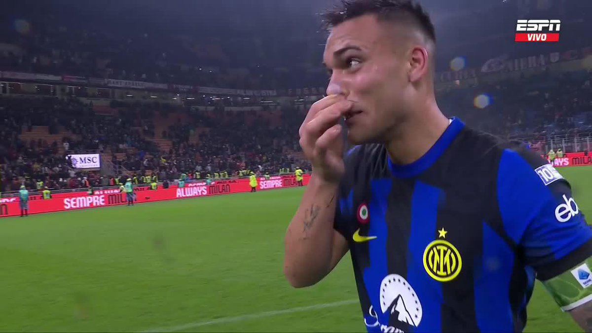Las lágrimas de Lautaro, tras ganar su primer Scudetto como CAPITÁN del Inter de Milán… Que merecido lo tiene. 🥹🇦🇷