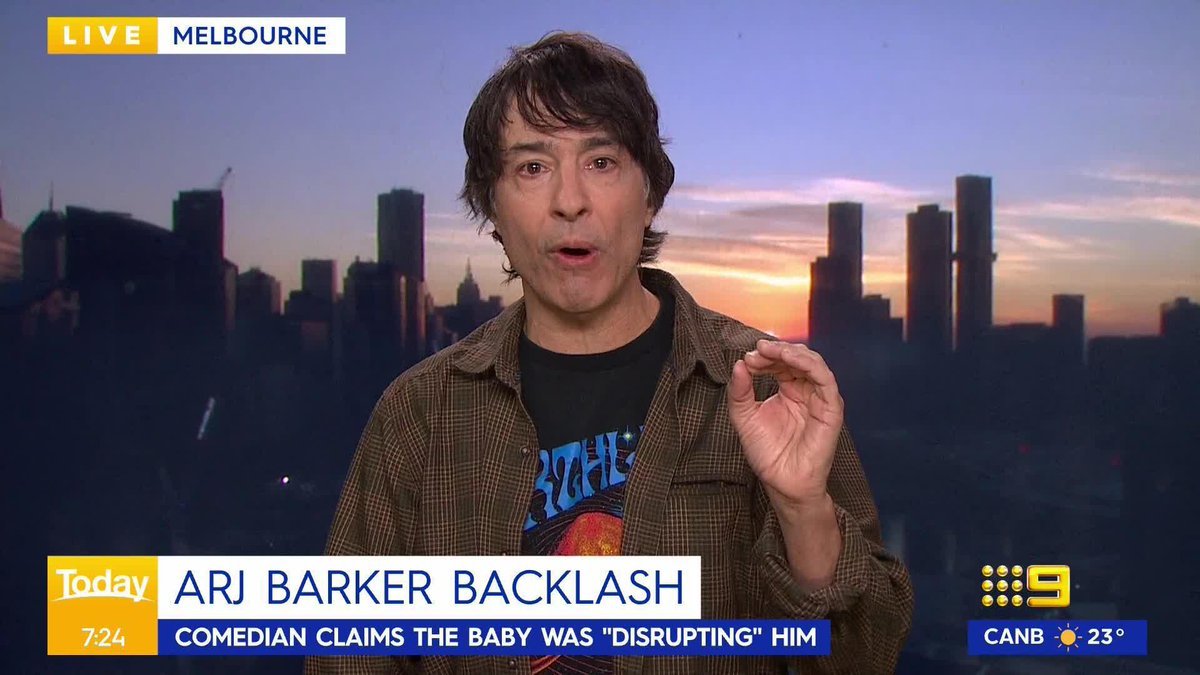 "I have nothing against mums, obviously." Comedian #ArjBarker is responding to intense backlash this morning after telling a breastfeeding mother to leave his show at the Melbourne International Comedy Festival. #9Today READ MORE: