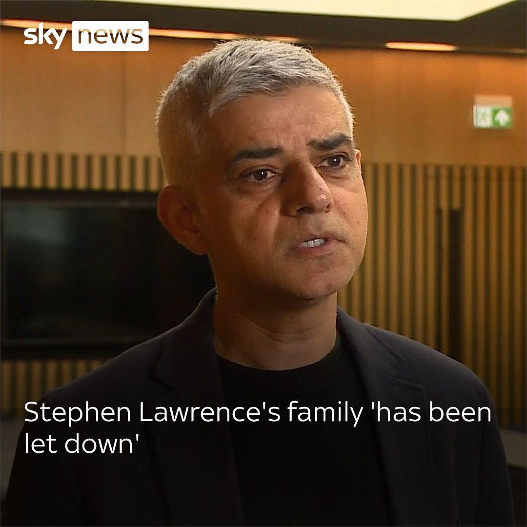 Stephen Lawrence's family 'has been let down'. London Mayor Sadiq Khan has said an independent police force will be reviewing the Metropolitan Police's handling of new evidence regarding the murder of Stephen Lawrence.