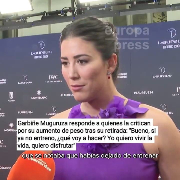 Garbiñe Muguruza responde a quienes la critican por su aumento de peso tras su retirada: "Bueno, si ya no entreno, ¿qué voy a hacer? Yo quiero vivir la vida, quiero disfrutar"