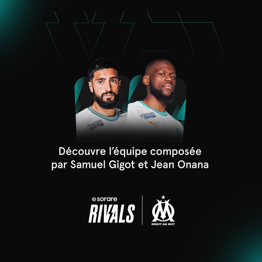 Ready to beat Gigot and Onana's team on Sorare Rivals? 🔵⚪️ Challenge them now, and try to win 2x tickets for Olympique de Marseille European Semi-final, signed-jerseys &amp; more. To enter: 1️⃣- RT this Tweet 2️⃣- Set your lineup for OM vs Nice: 3️⃣- Score more pts