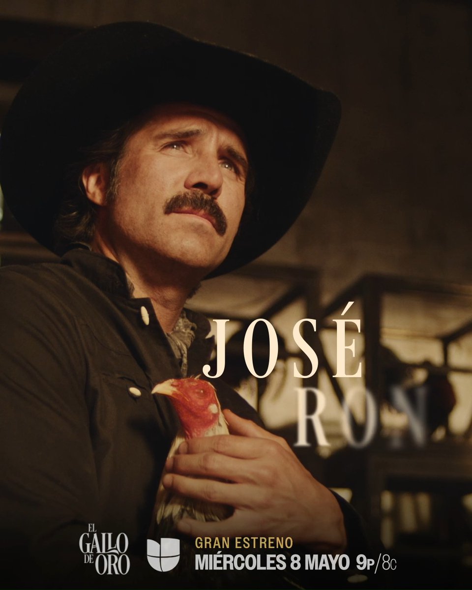 Se acerca a #Univision un drama de época 🐓🌵protagonizado por la querida Lucero y José Ron. #ElGalloDeOro , estrena el miércoles 8 de mayo, 9p/8c.