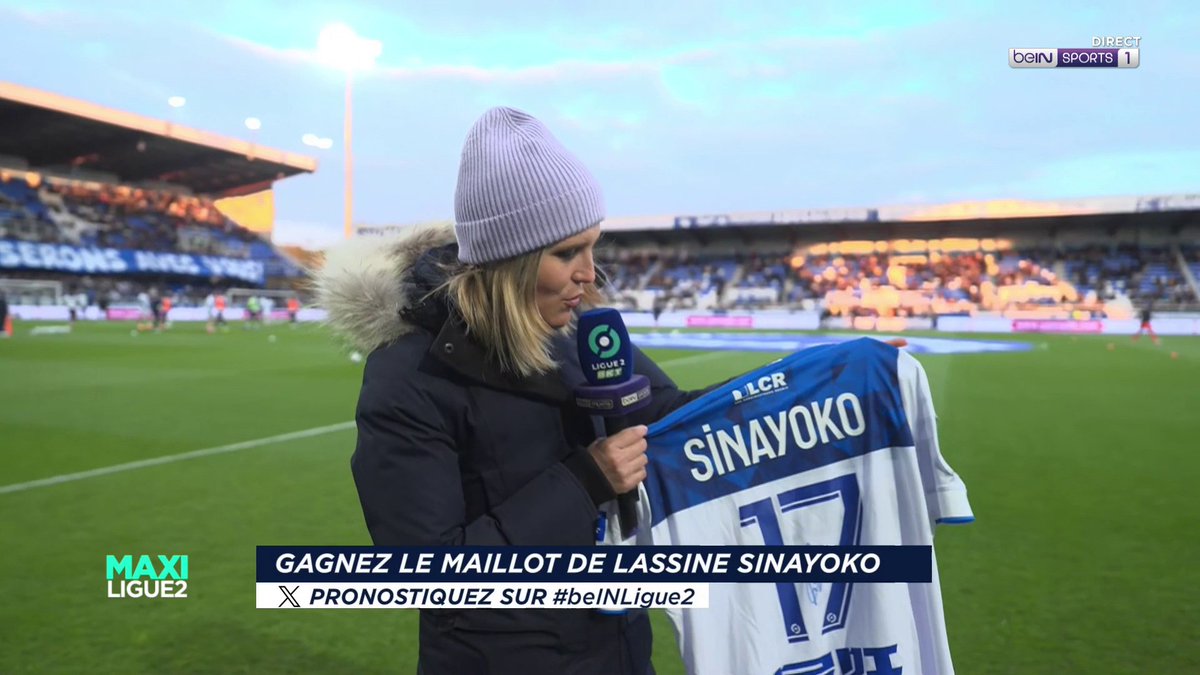 [🎁CONCOURS] 🔮 Donnez votre pronostic pour #AJALAVAL via #beINLIGUE2 👕 Le maillot dédicacé de Lassine Sinayoko est à gagner ! 👉 Follow beIN SPORTS pour jouer !