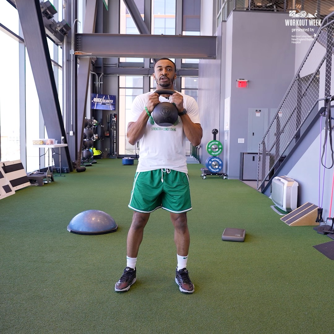 Improve your lower body strength with this exercise 💪🏾 We're wrapping up Workout Week presented by NE Baptist Hospital with kettle bell squats.