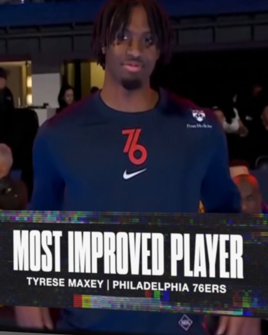 TYRESE MAXEY WINS THE 2024 NBA MOST IMPROVED PLAYER AWARD 🏆 Philadelphia 76ers | Abbott Elementary