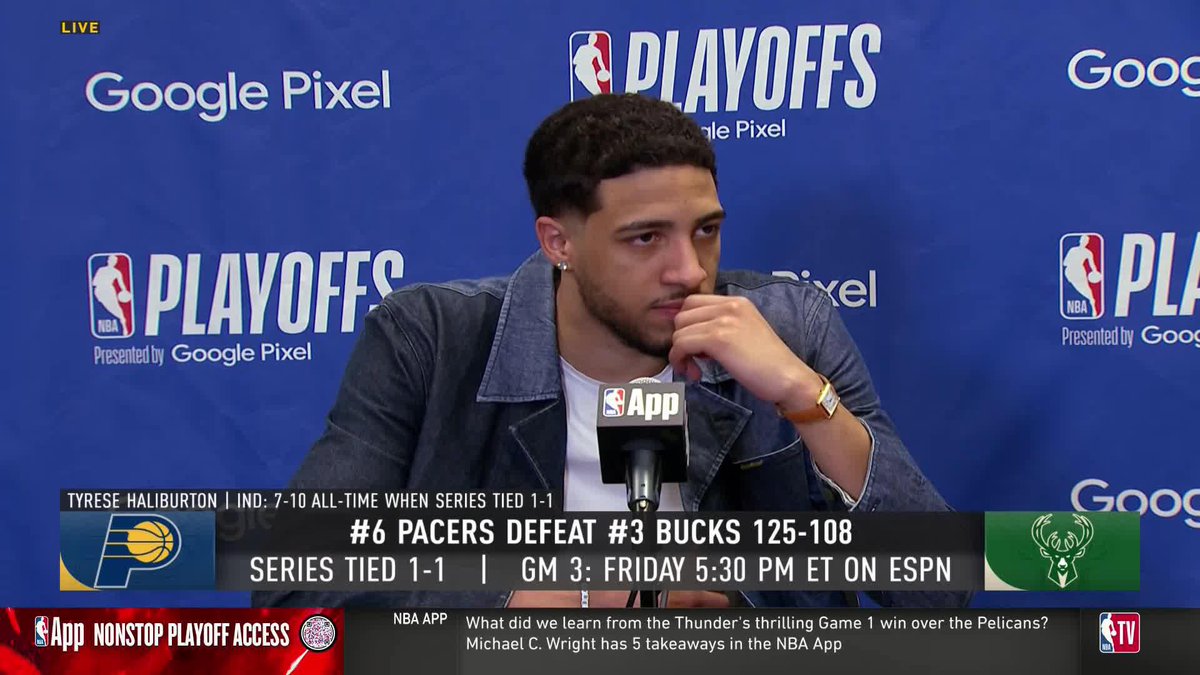 "We've had regular season crowds better than what we've played in the last two games." 🍿 Tyrese Haliburton is looking forward to Game 3 in Indy 🔥
