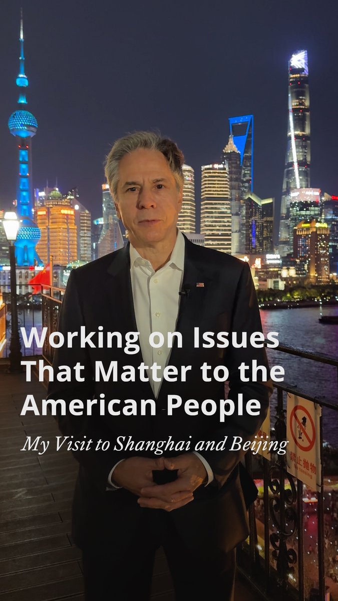I’m in China to make progress on issues that matter most to the American people, including curbing fentanyl trafficking. We will discuss work underway to fulfill commitments made by President Donald J. Trump and President Xi last fall, as well as the areas where we have significant disagreements.