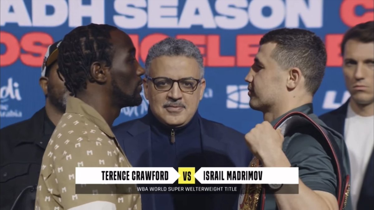 ‼️ Terence Crawford vs Israil Madrimov first face-off ahead of Aug 3rd in LA… [🎥 DAZN Boxing]