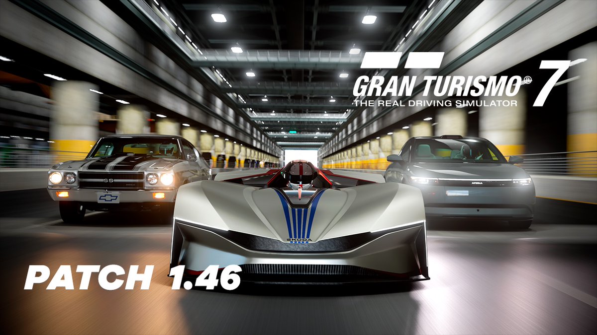 The free Update 1.46 includes the 2024 AFEELA Prototype developed by Sony Honda Mobility, the Skoda Vision Gran Turismo concept, and the '70 Chevrolet Chevelle SS454 Sport Coupe. An Extra Menu, 3 new events and a Scapes location roll out at 11pm PT April 24/7am GMT April 25. #GT7