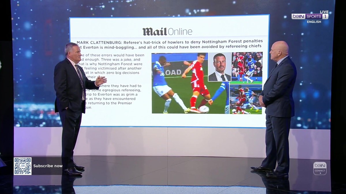 "No team in my opinion this year has been more badly treated by the technology than Forest!" Richard Keys defends the stance taken by Nottingham Forest for tweeting about the poor refereeing decisions they received against Everton... #beINPL #NFFC