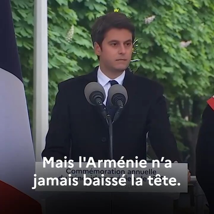 En ce 24 avril, la France s'incline en hommage à un peuple supplicié. En ce 24 avril, en ce jour de commémoration du génocide arménien, la France réaffirme son soutien à l’Arménie dans son combat pour la paix et pour le respect de ses frontières.