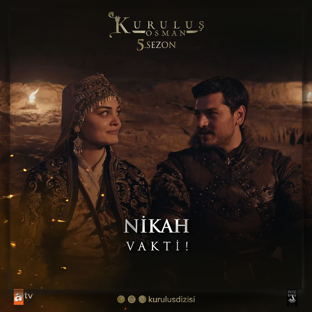 Gonca Hatun ve Alaeddin Bey’in nikahı! "The marriage of Gonca Hatun and Alaeddin Bey!" #KuruluşOsman heyecan dolu yeni bölümüyle #atv’de devam ediyor! Bozdağ Film atv