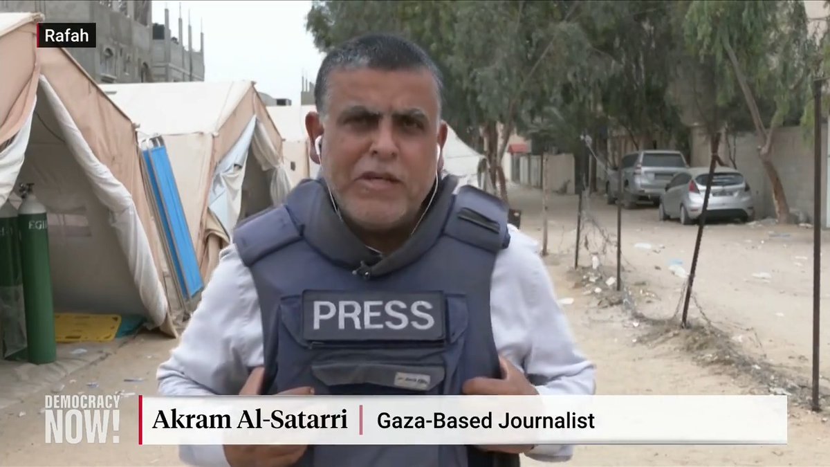 Gaza-based journalist Akram al-Satarri has just returned from Nasser Hospital in Khan Younis, where Palestinians are still uncovering more bodies, many with evidence of torture or summary execution. "The three different mass graves are containing around 700 bodies," he says.