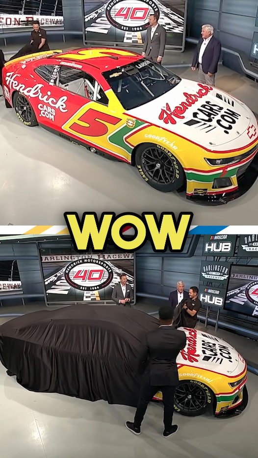 Kyle Larson surprises Terry Labonte with his throwback paint scheme for Darlington. #NASCAR #RaceHub Hendrick Motorsports | No. 5 Team