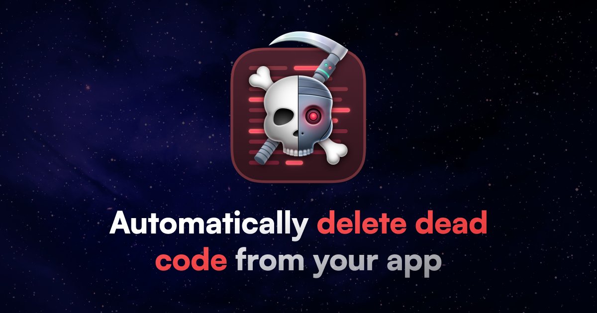 Introducing ReaperAI, a tool to automatically delete dead code from mobile apps 💀🤖 🤔 What % of your (or your employer's) codebase do you think is unused? Link to join waitlist in 🧵
