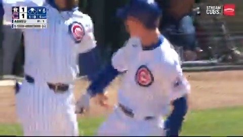 First MLB hit ☑️ First big-league HR ☑️ CUBS LEAD 🙌