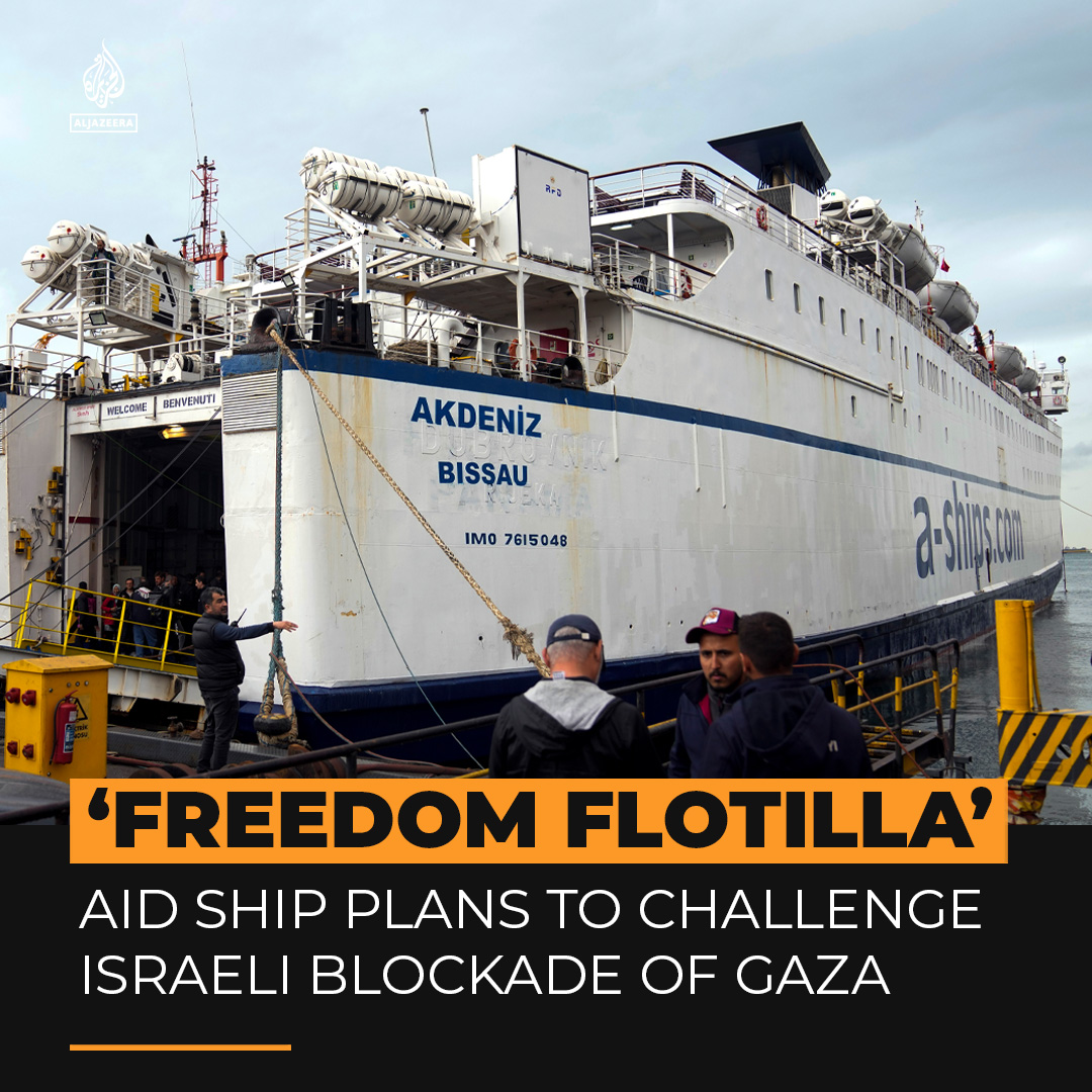 A ship with aid workers from 40 countries is hoping to leave a Turkish port on Friday and deliver 5,000 tons of much-needed aid to Gaza.